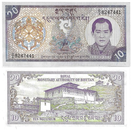 Bhután 10 Ngultrum 2000 UNC Pick 22	     